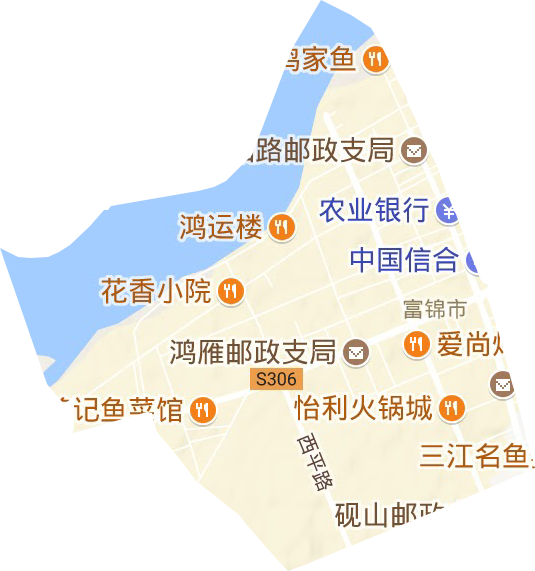 城西街道地形地图