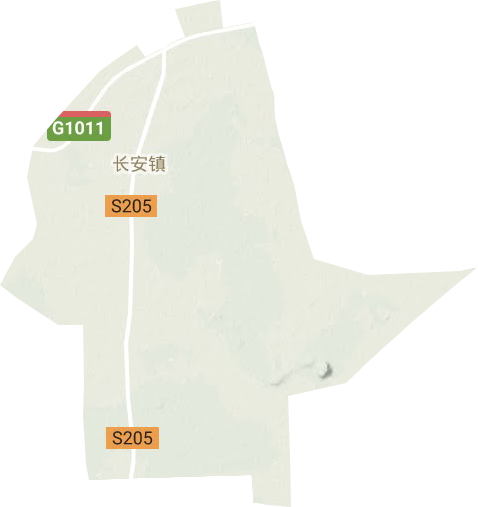 长安镇地形地图
