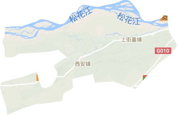 上街基镇地形地图