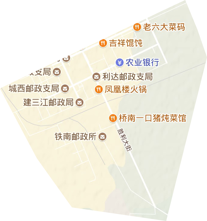 建三江管理局局直地形地图