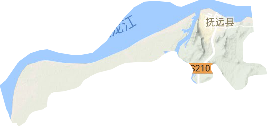 抚远镇地形地图