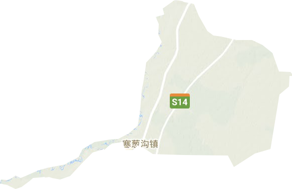 寒葱沟镇地形地图