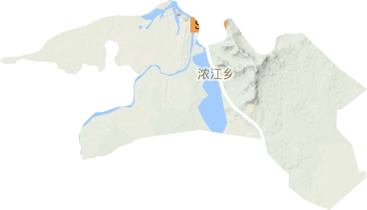 浓江乡地形地图