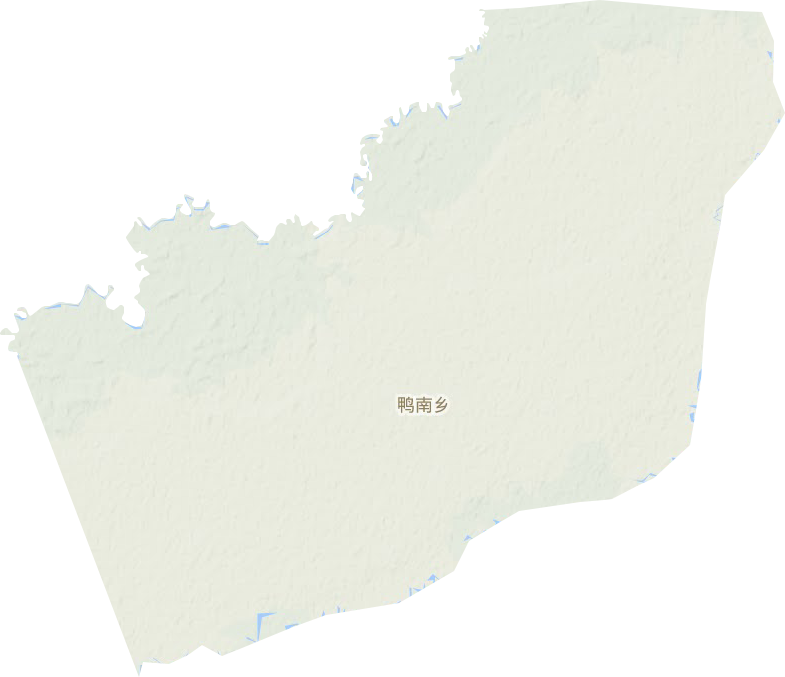 鸭南乡地形地图