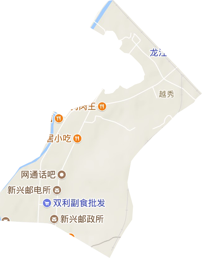 兴华街道地形地图