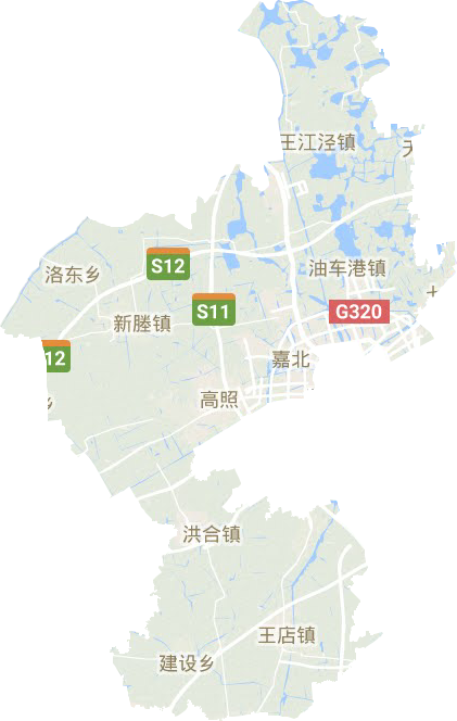 秀洲区地形地图