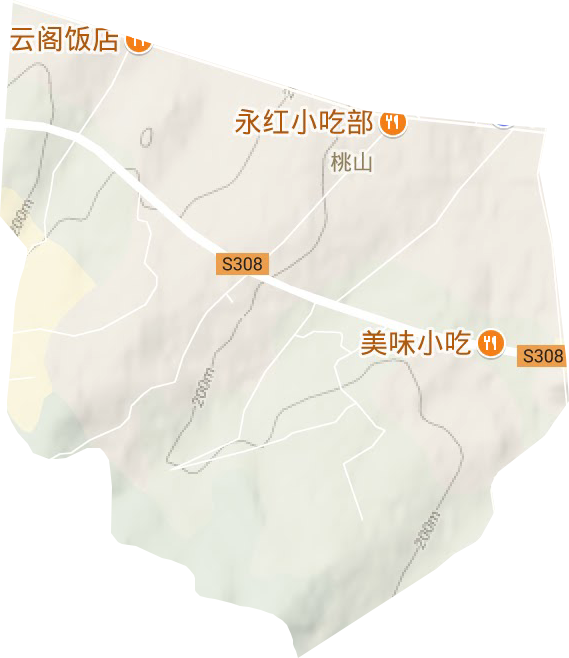 桃山街道地形地图