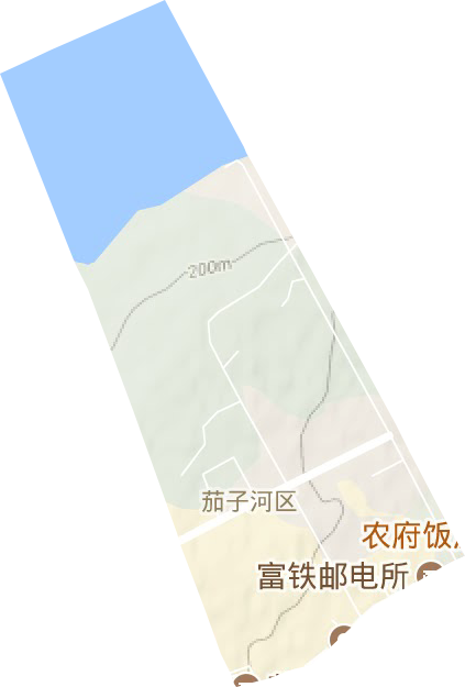 东风街道地形地图
