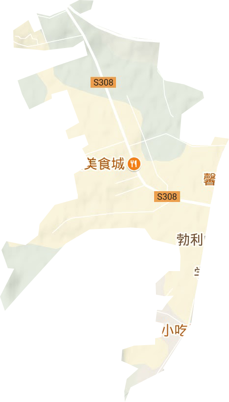 铁西街道地形地图
