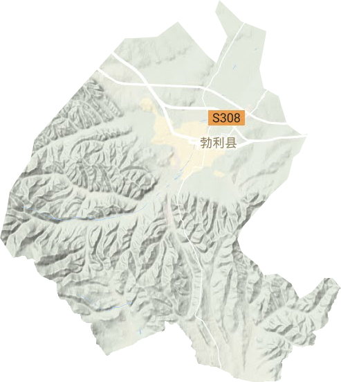 勃利镇地形地图