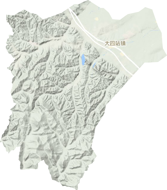 大四站镇地形地图