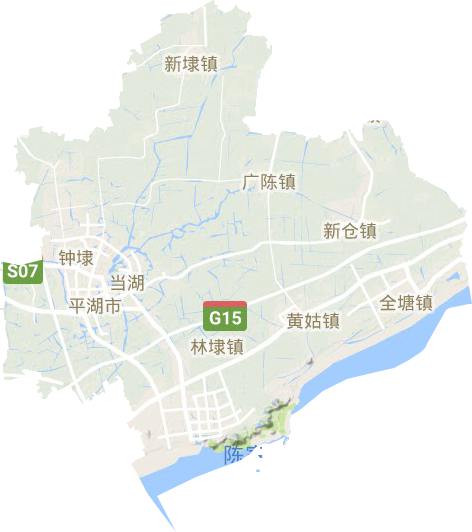 平湖市地形地图