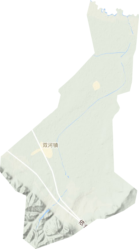 双河镇地形地图