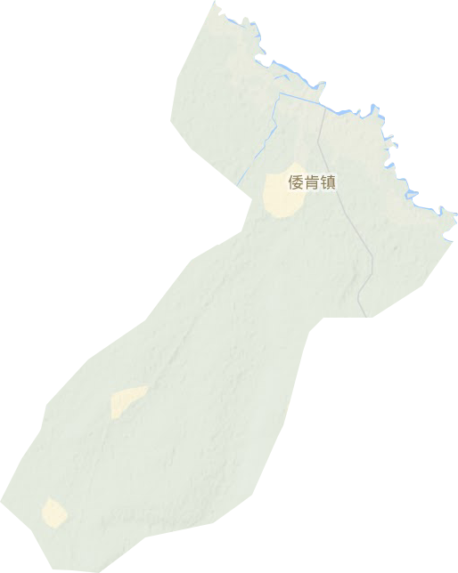 倭肯镇地形地图