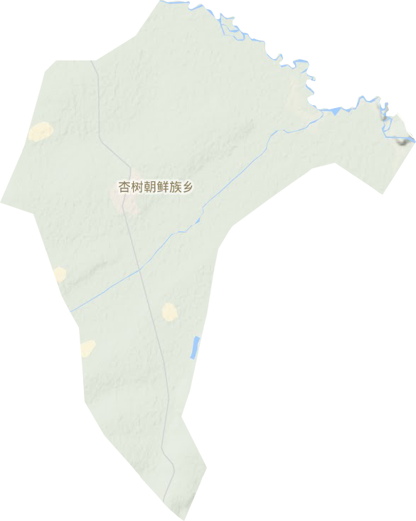 杏树朝鲜族乡地形地图