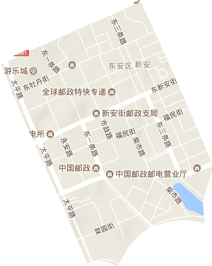 新安街道地形地图