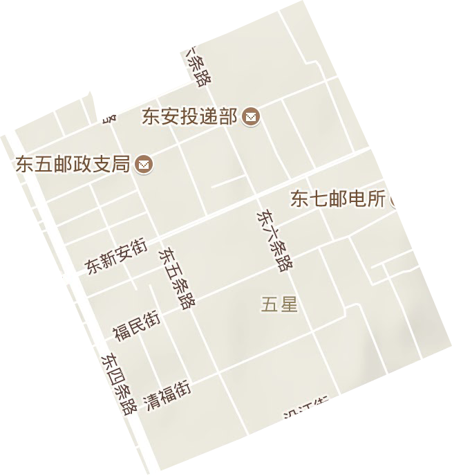长安街道地形地图