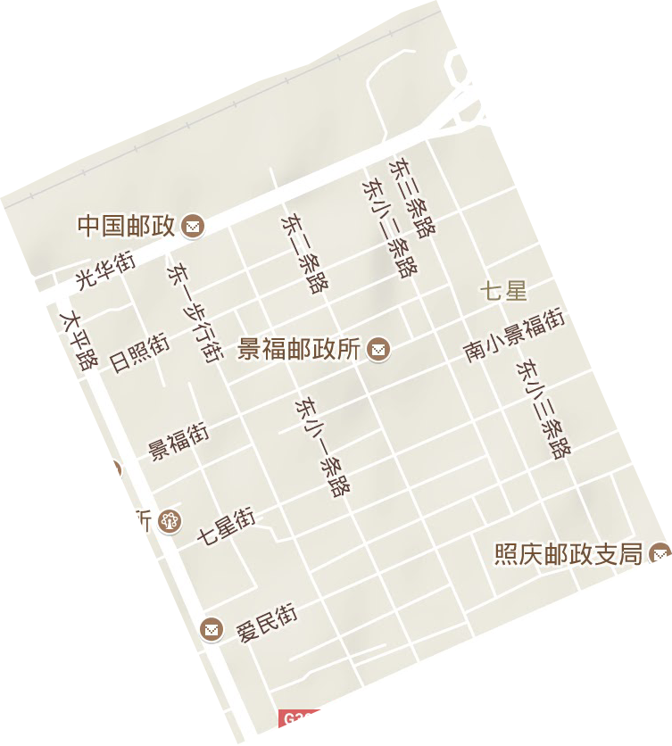 七星街道地形地图