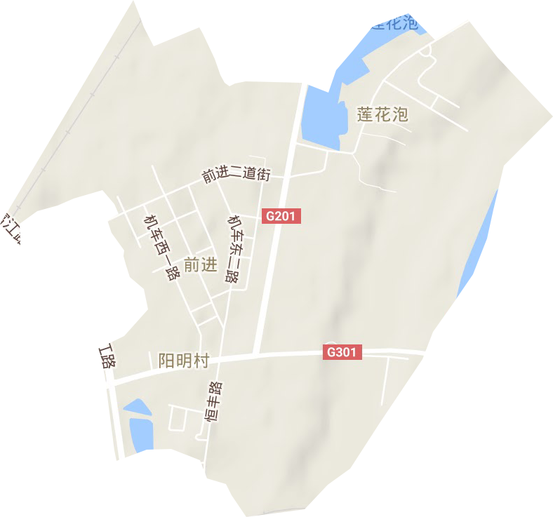 前进街道地形地图