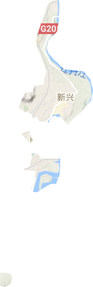 新兴街道地形地图