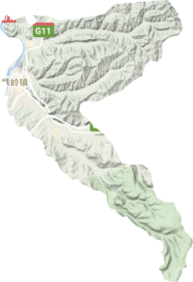 铁岭镇地形地图