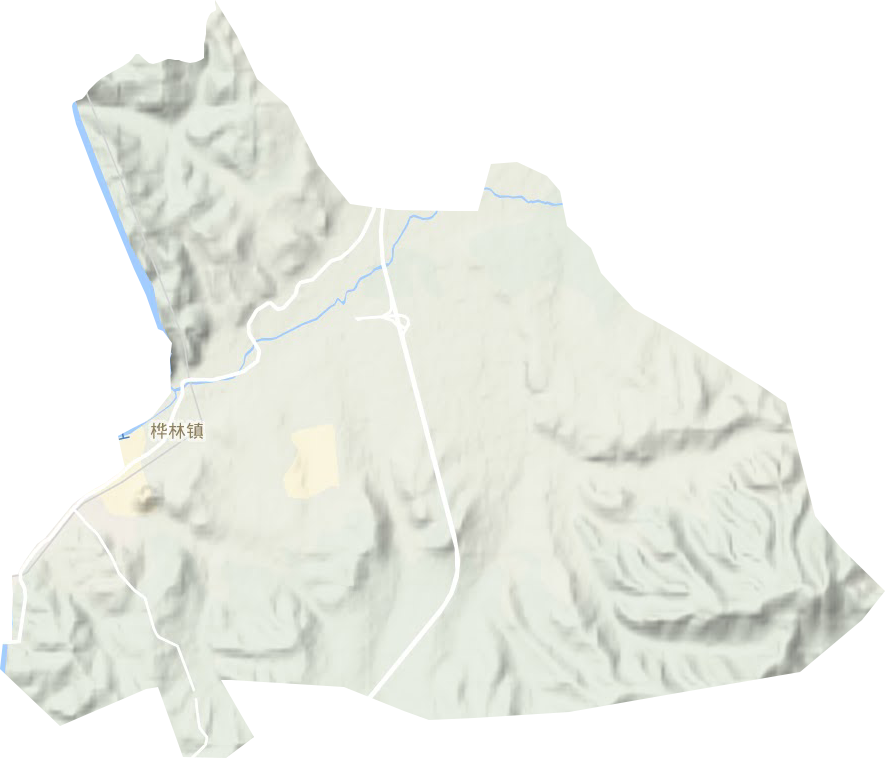 桦林镇地形地图