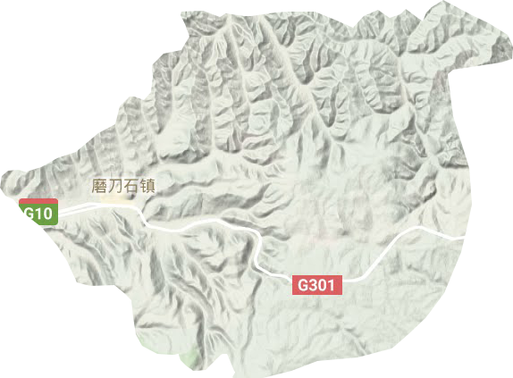 磨刀石镇地形地图