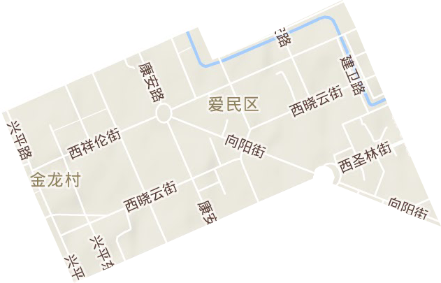 向阳街道地形地图