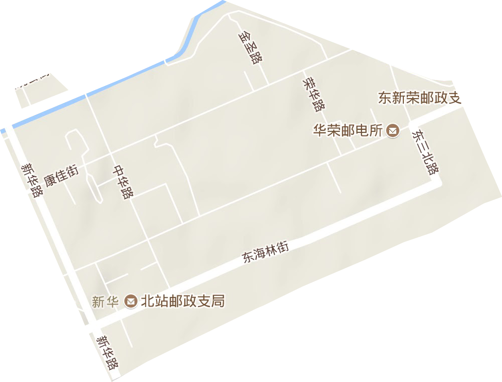 新华街道地形地图