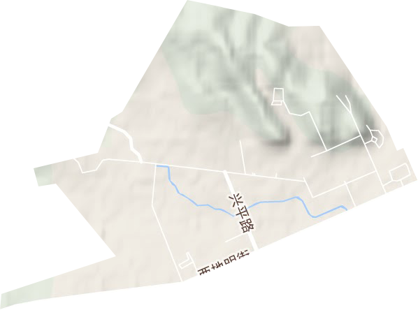 兴平街道地形地图