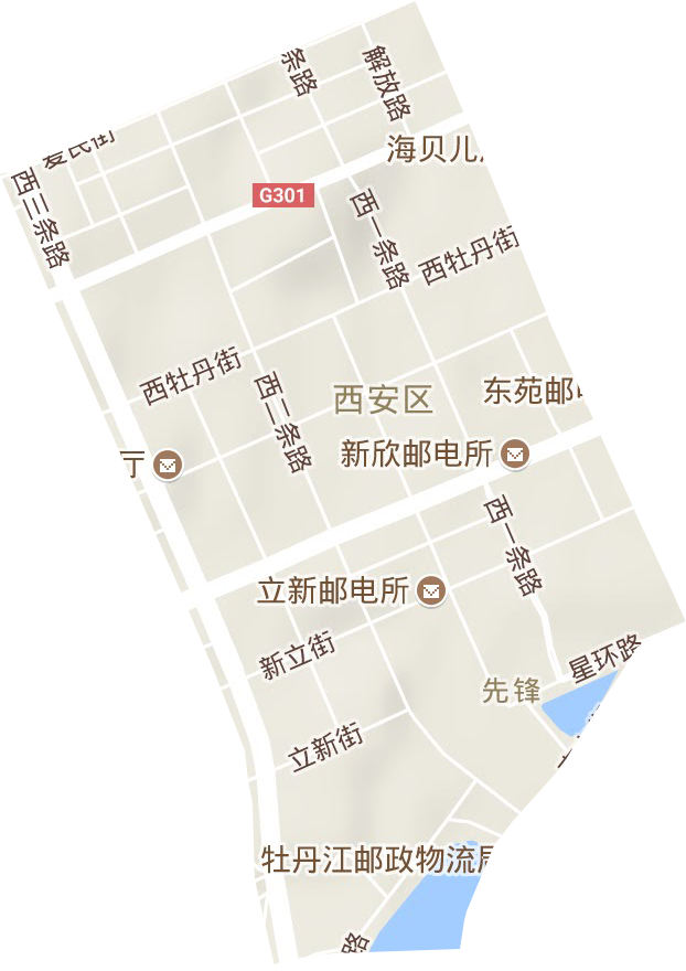 先锋街道地形地图