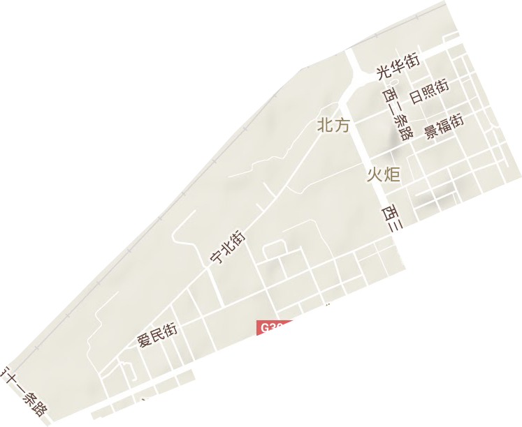 火炬街道地形地图
