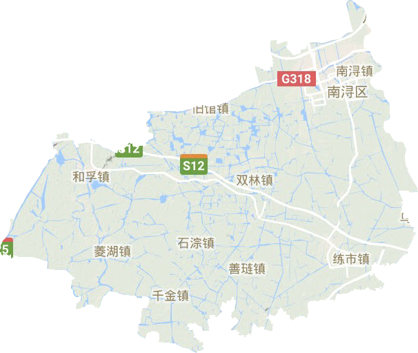 南浔区地形地图