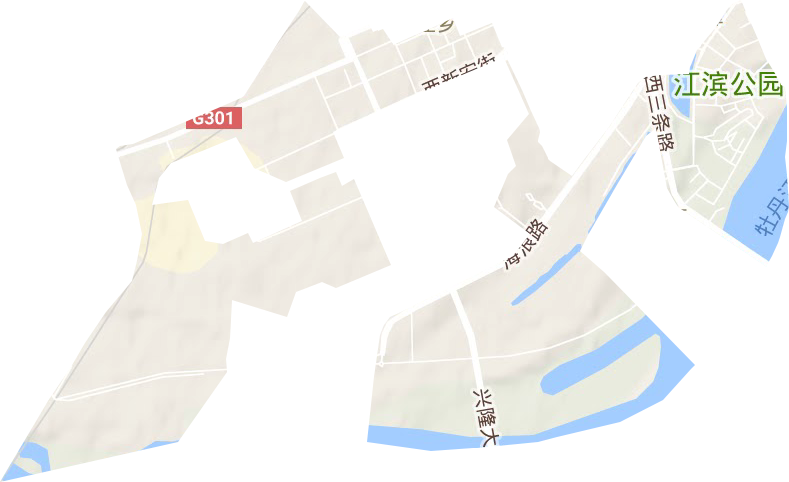 沿江街道地形地图
