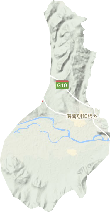 海南朝鲜族乡地形地图