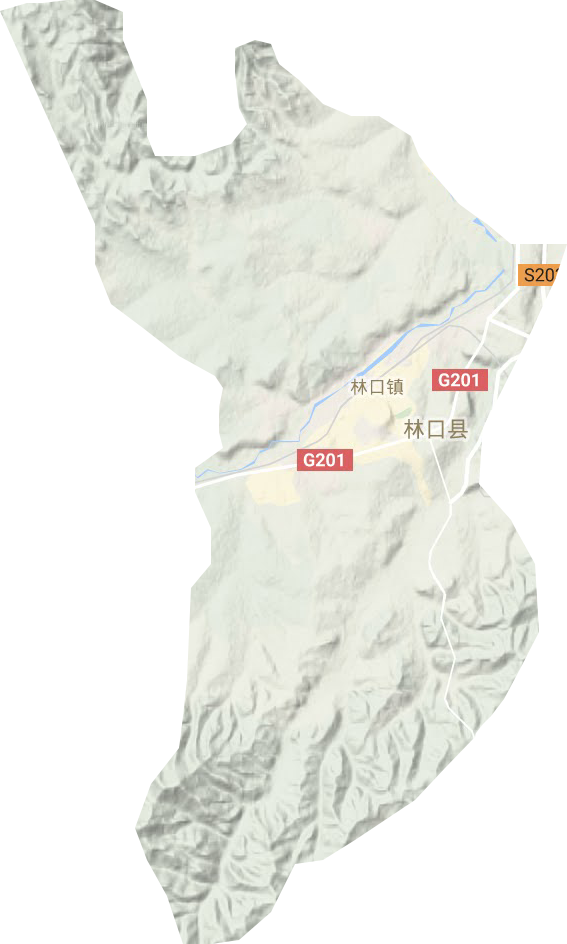 林口镇地形地图