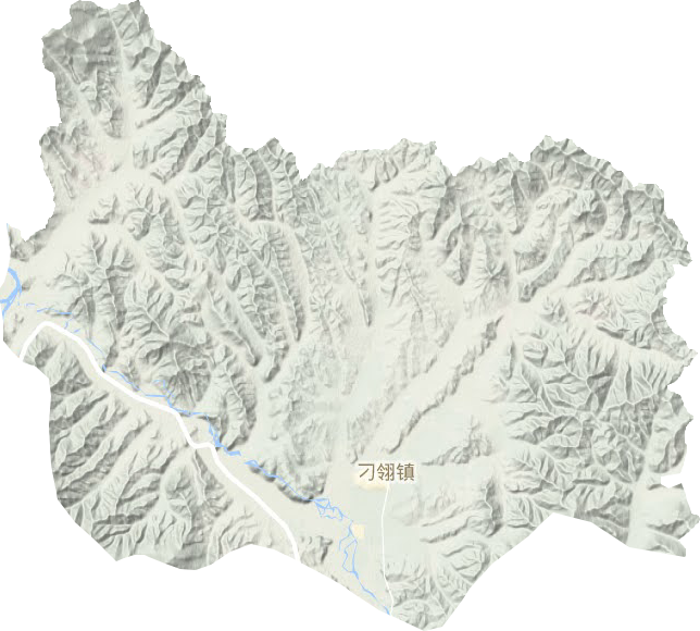刁翎镇地形地图