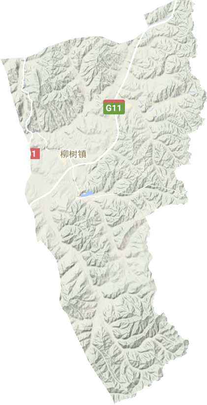 柳树镇地形地图