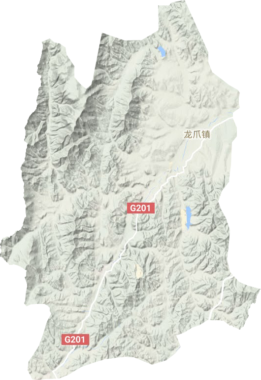 龙爪镇地形地图