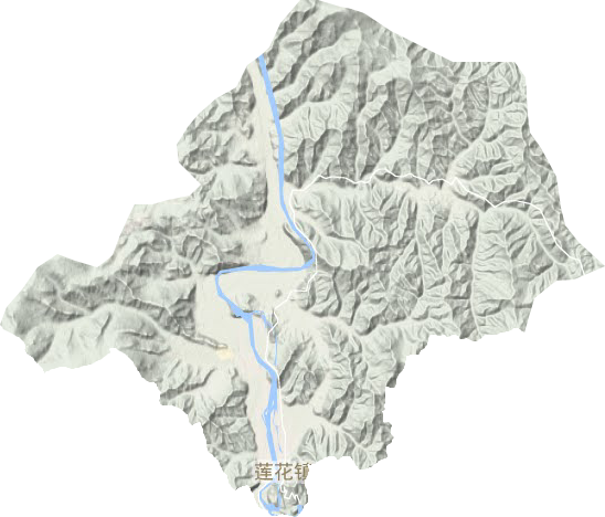 莲花镇地形地图