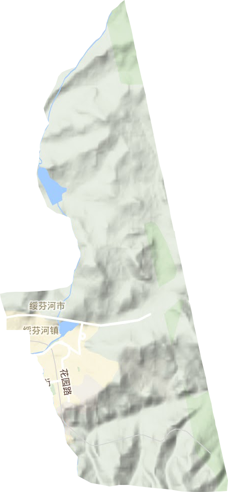 绥芬河镇地形地图