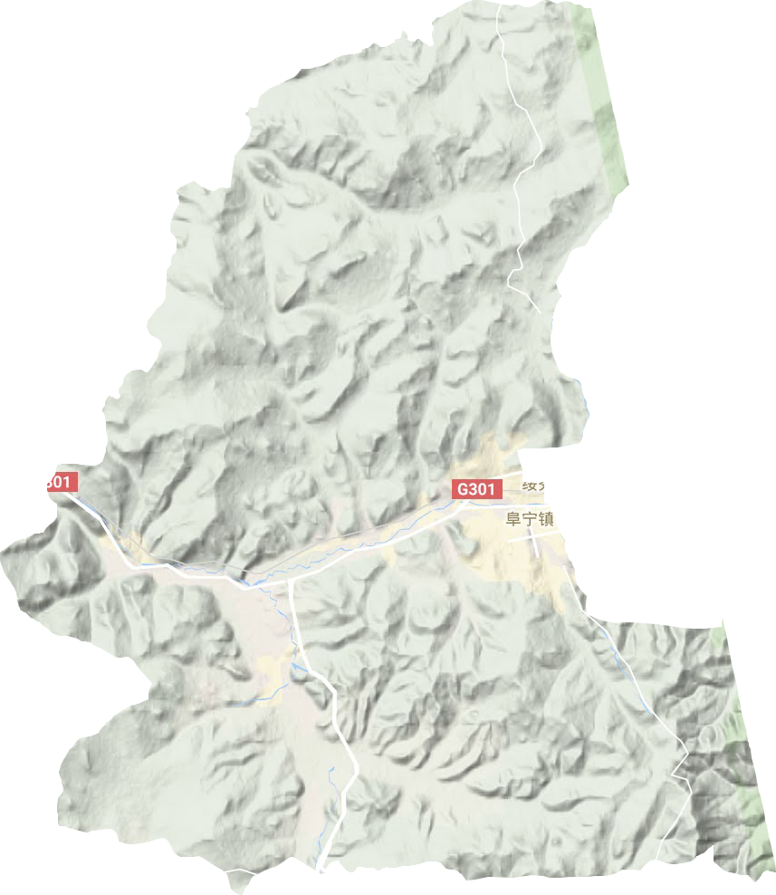 阜宁镇地形地图