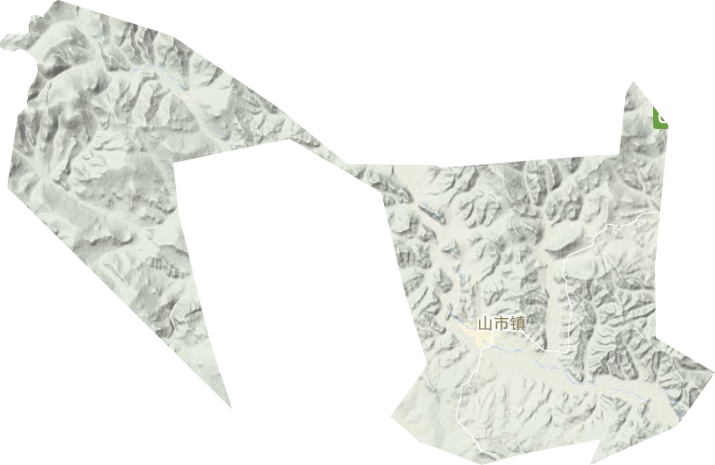 山市镇地形地图