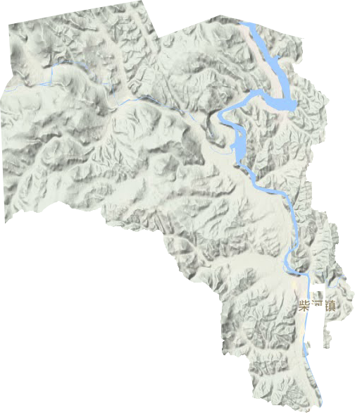 柴河镇地形地图