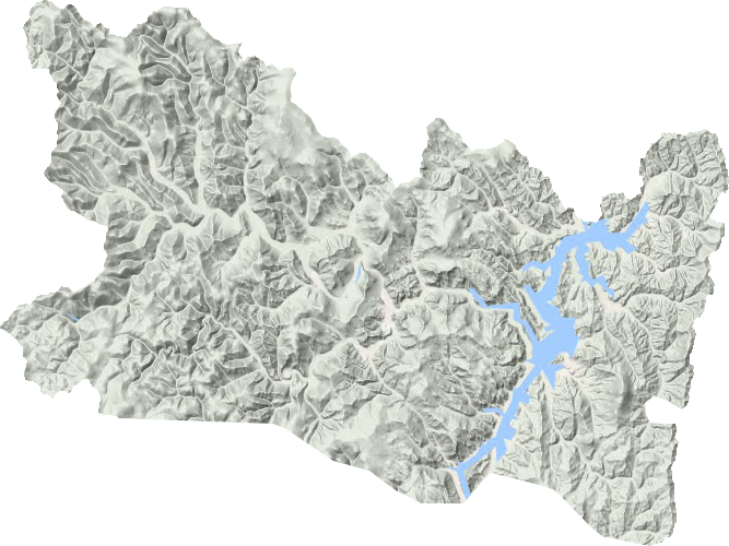 三道镇地形地图