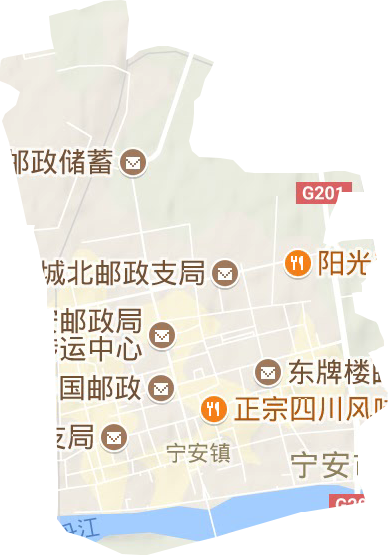 城区街道地形地图