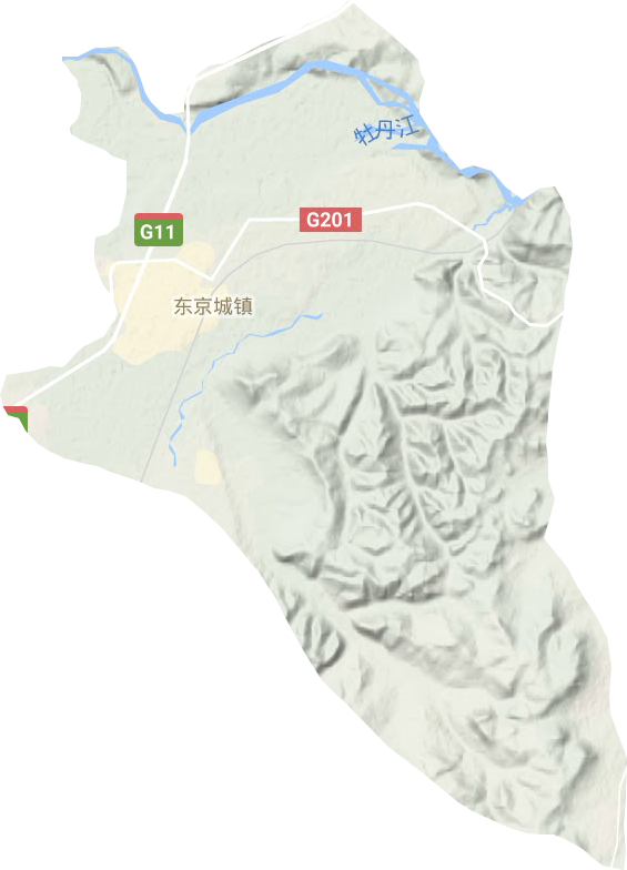 东京城镇地形地图