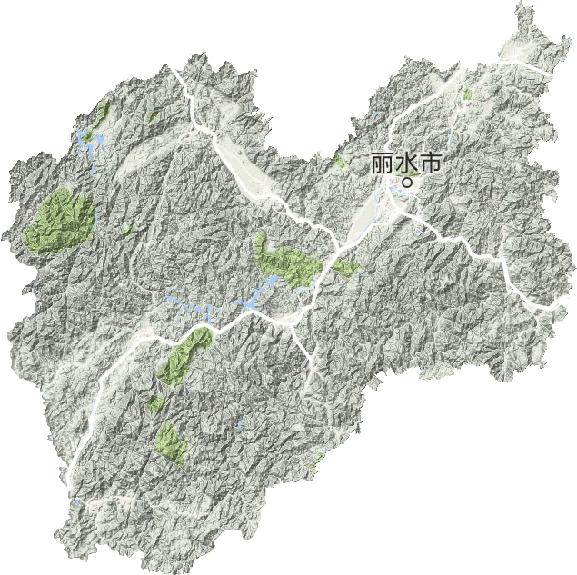 丽水市地形地图