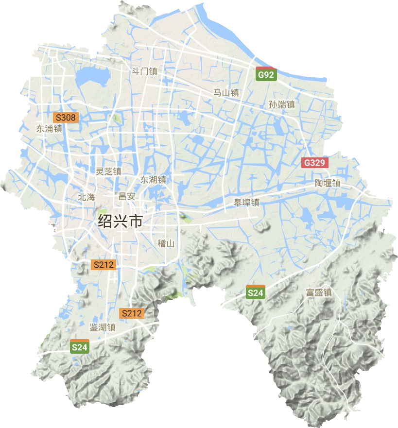 越城区地形地图