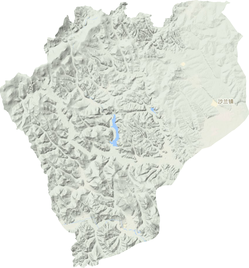 沙兰镇地形地图